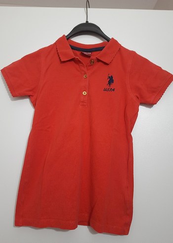 Kız Çocuk Kırmızı Polo Tişört - Görsel 6