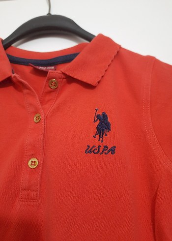 Kız Çocuk Kırmızı Polo Tişört - Görsel 2