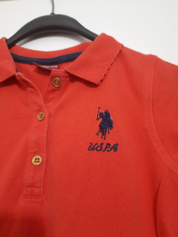 Kız Çocuk Kırmızı Polo Tişört - Görsel 2