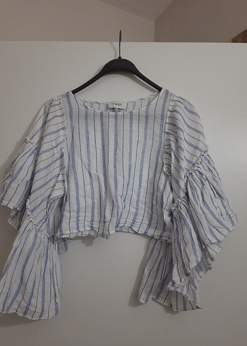 Beyaz Çizgili keten takım - Görsel 2