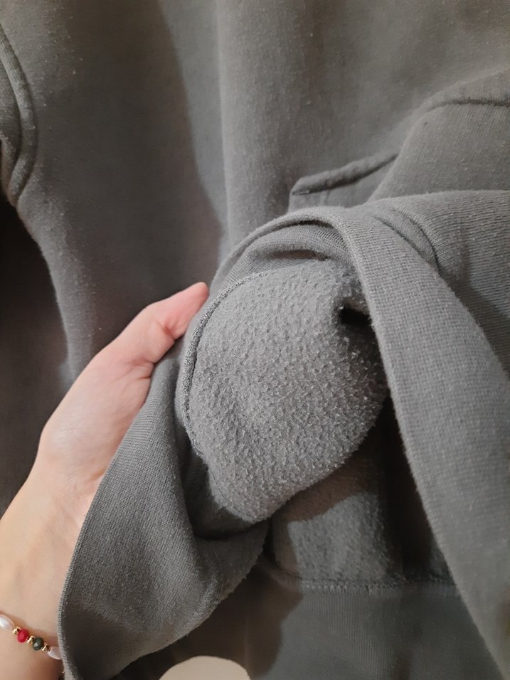 koyu yesil Kadın Oversize Sweatshirt - Görsel 4