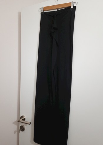 Siyah Drapeli Uzun yırtmaçlı Kadın Etek - Görsel 3