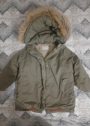 Kürklü Kapüşonlu unisex Çocuk Montu - Görsel 2