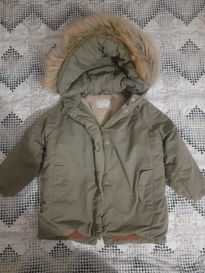 Kürklü Kapüşonlu unisex Çocuk Montu - Görsel 2