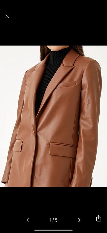 koton suni deri blazer ceket