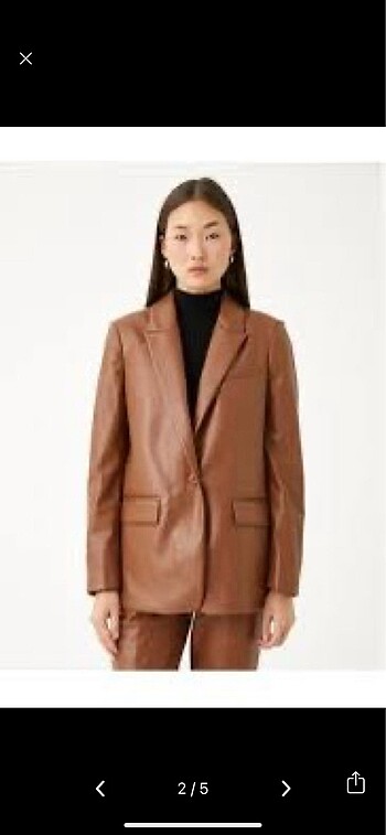Koton koton suni deri blazer ceket