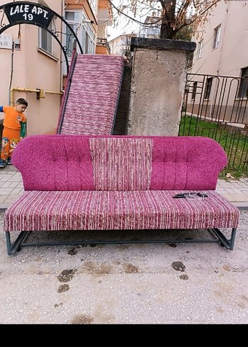  Beden pembe Renk Pembe Modern Desenli Kanepe Kılıfı