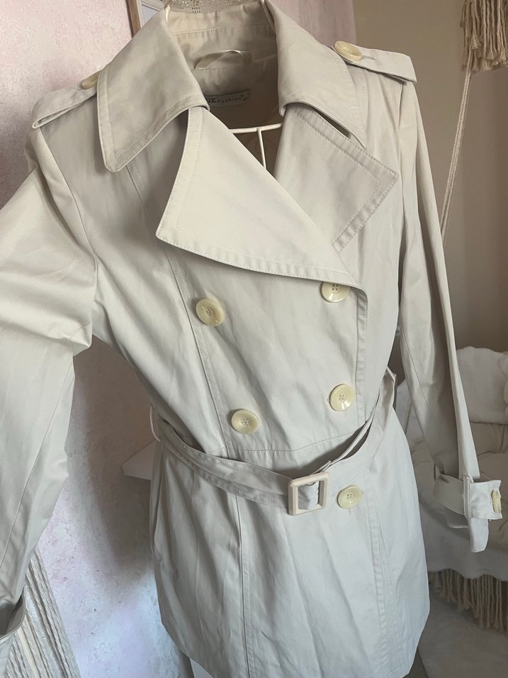 GİZ Bej Düğmeli Midi Trençkot - Görsel 4