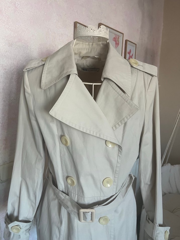 GİZ Bej Düğmeli Midi Trençkot - Görsel 2