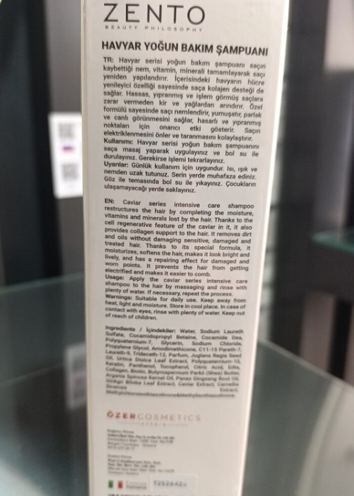 ZENTO HAVYAR YOĞUN BAKIM ŞAMPUANI/ABSOLUT CAVİAT CARE SHAMPOO - Görsel 3