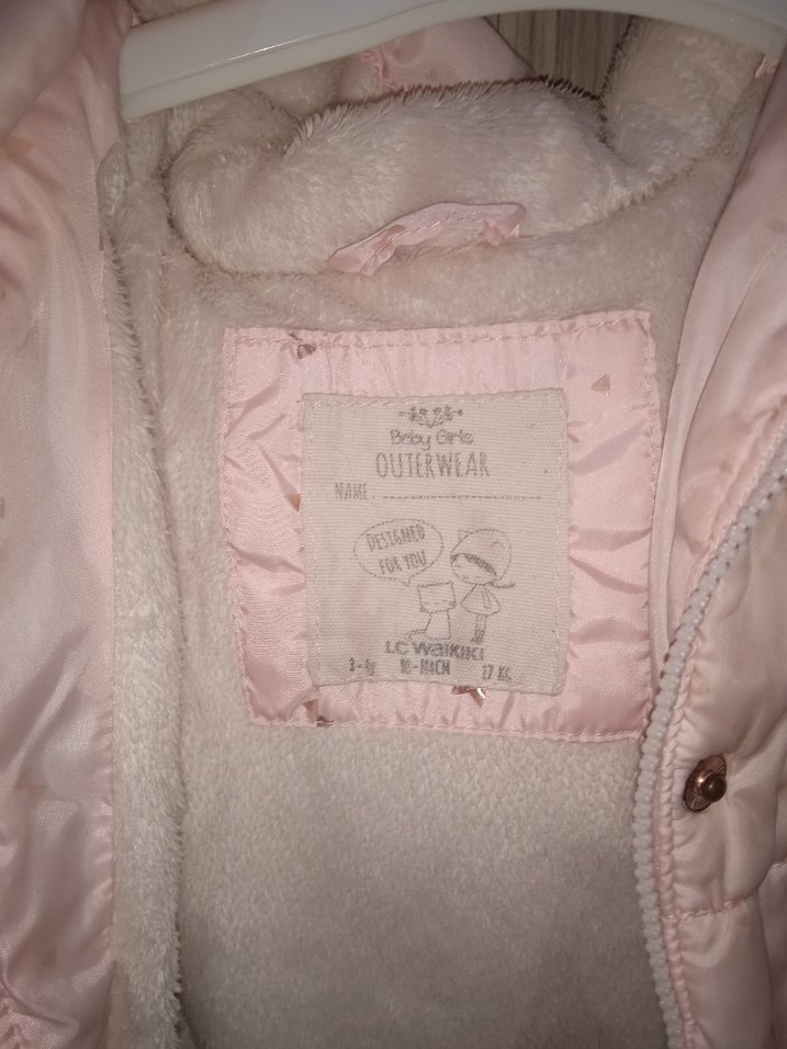 Kız Çocuk Pembe Düğmeli Yelek - Görsel 3