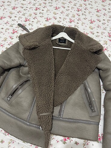 Kürklü süet çeket - Görsel 4