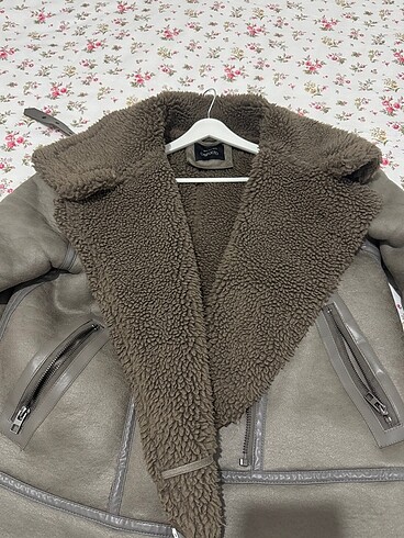 Kürklü süet çeket - Görsel 3