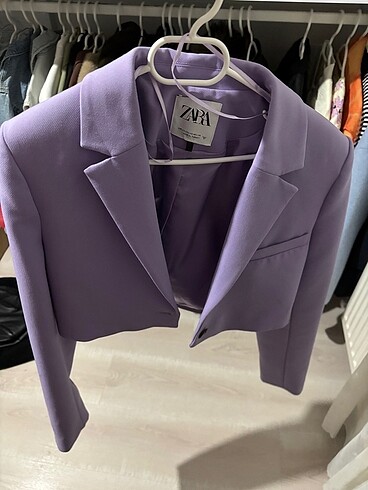 Zara Lila Kısa Ceket