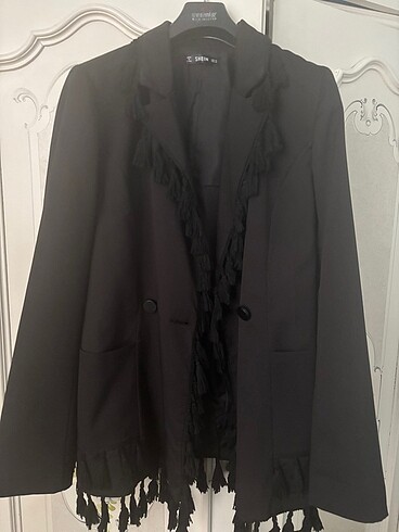 Diğer Shein siyah püsküllü blazer