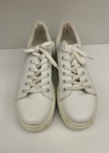 Beyaz Minimalist Kadın Sneakers - Görsel 2