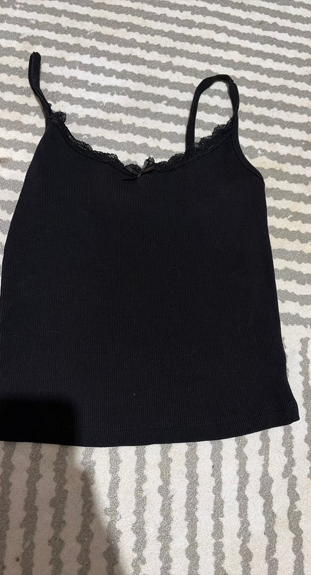 İnce askılı siyah atlet - Görsel 2