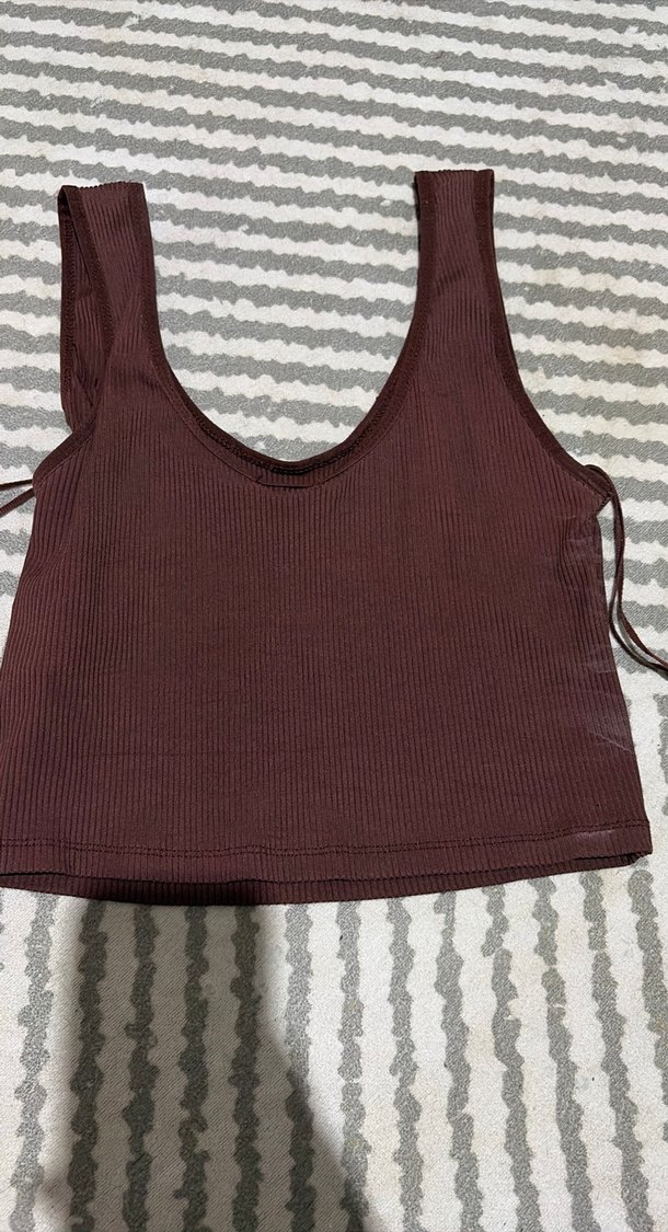 Kahverengi, Strappy Kol, Boğazlı Triko Elbise - Görsel 2