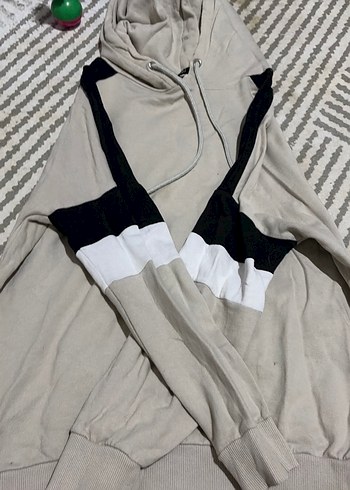 Gri Kapüşonlu Fermuarlı Kadın Sweatshirt - Görsel 3