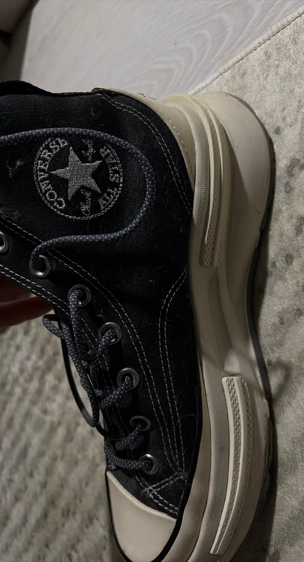 Siyah Gri Bağcıklı Kadın Spor Ayakkabı - Görsel 4