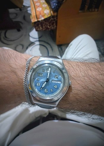 Swatch Vintage Erkek Kol Saati Gri-Mavi
