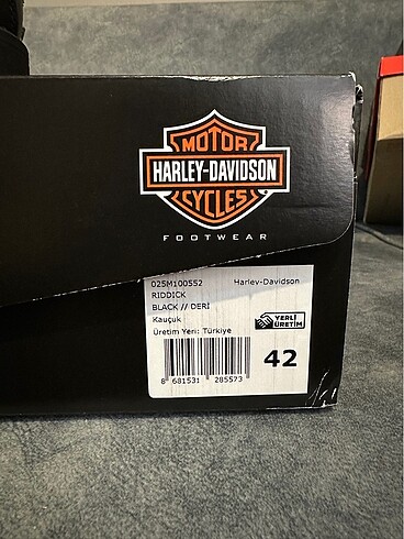 42 Beden siyah Renk Harley Davidson Riddick Erkek Siyah Deri Bot