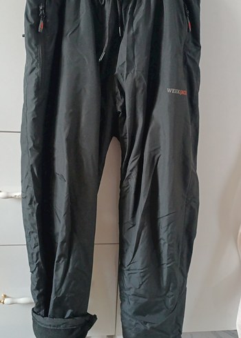 Erkek Siyah  hardshell  su ve rüzgar geçirmez pantolon - Görsel 2