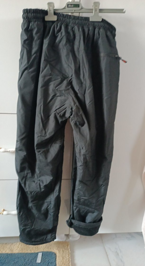 Erkek Siyah  hardshell  su ve rüzgar geçirmez pantolon - Görsel 4