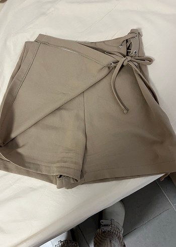 Bej Kemerli Midi Kadın Etek - Görsel 4