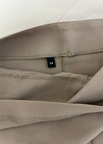 Bej Kemerli Midi Kadın Etek - Görsel 5