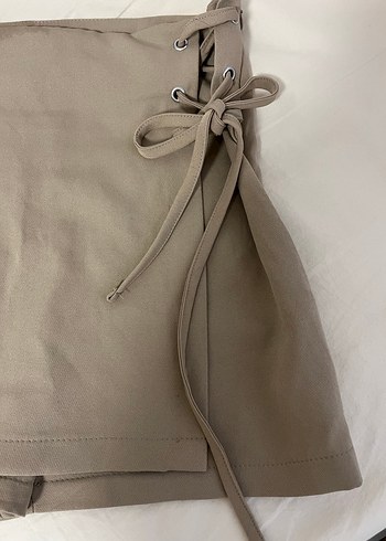 Bej Kemerli Midi Kadın Etek - Görsel 2