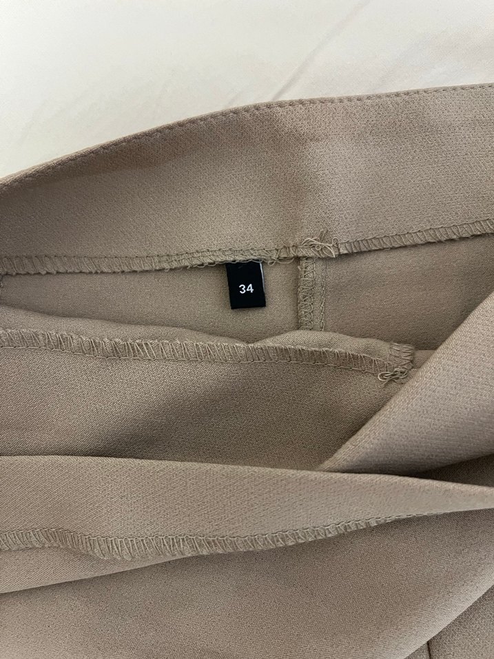 Bej Kemerli Midi Kadın Etek - Görsel 5