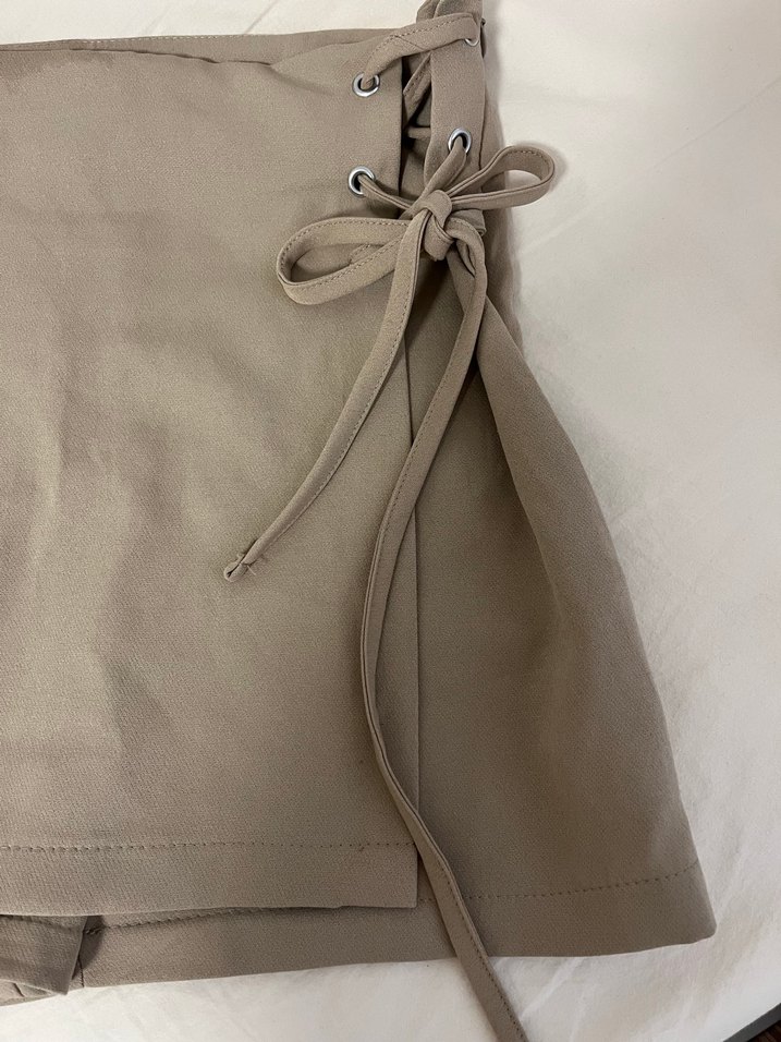 Bej Kemerli Midi Kadın Etek - Görsel 2