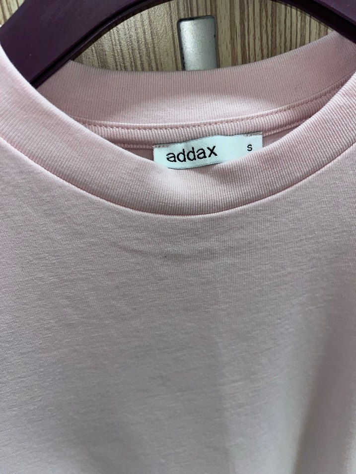 Pembe Kısa Kollu Fitted Midi Elbise - Görsel 4