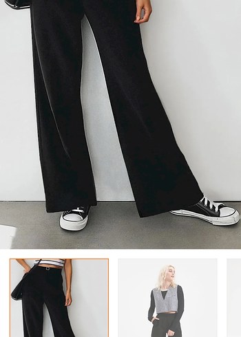 Siyah Rahat Kesim Kadın Kumaş Pantolon - Görsel 2