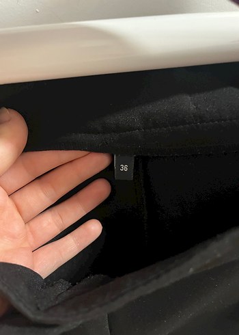 Siyah Rahat Kesim Kadın Kumaş Pantolon - Görsel 6