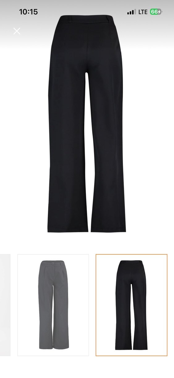 Siyah Rahat Kesim Kadın Kumaş Pantolon - Görsel 4