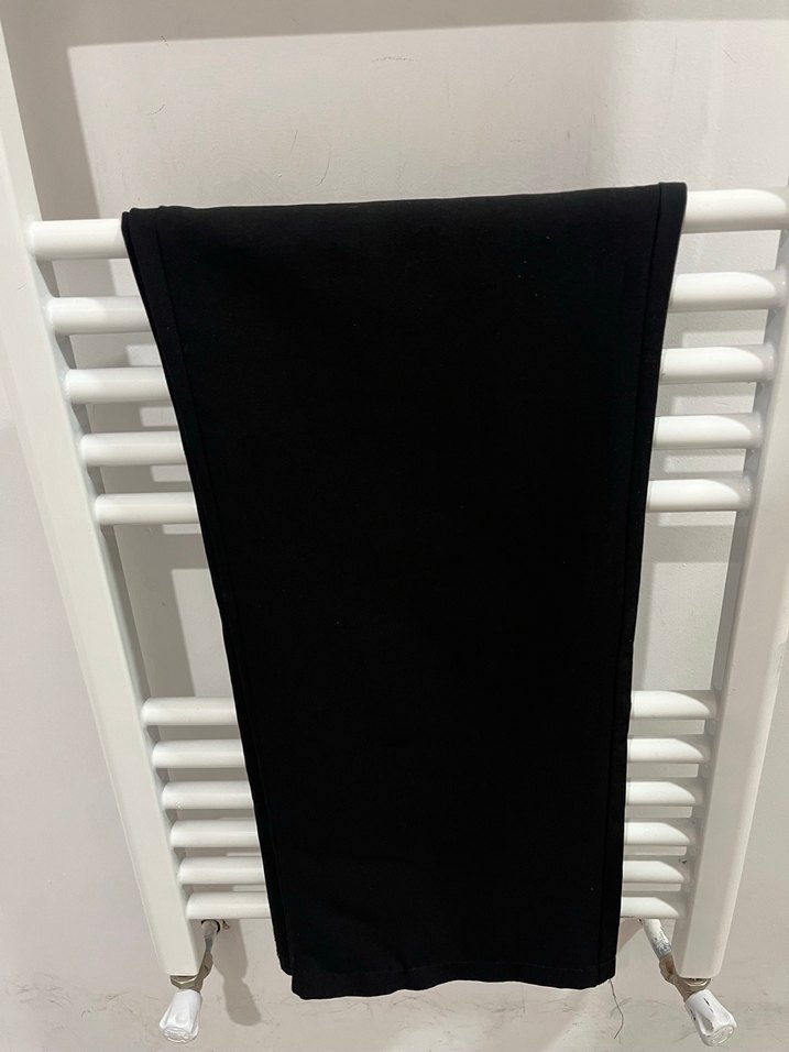 Siyah Rahat Kesim Kadın Kumaş Pantolon - Görsel 5