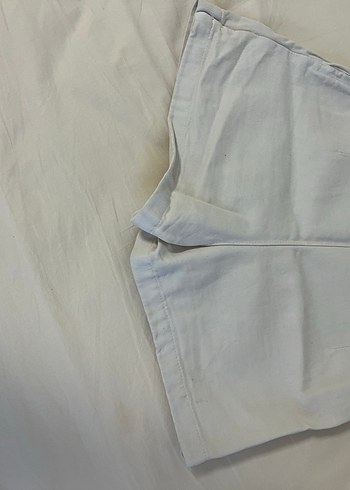 Bej Pilili Keten Midi şort etek - Görsel 4