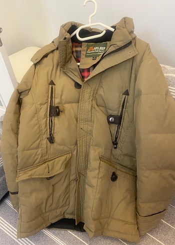 Moncler Haki Kapusonlu Sisme Mont