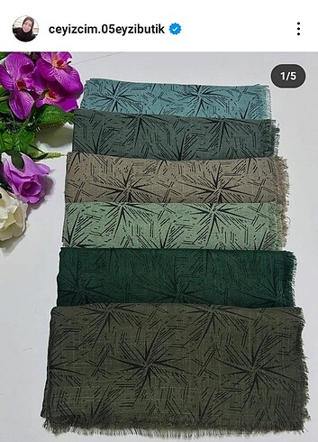 Desenli eşarp modelleri sıfır  - Görsel 2