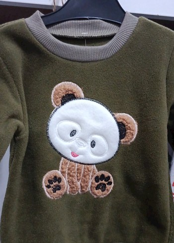 Kahverengi Nakışlı Bebek Erkek Takımı - Görsel 2