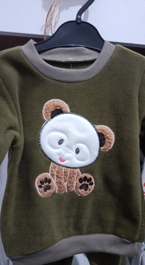 Kahverengi Nakışlı Bebek Erkek Takımı - Görsel 2