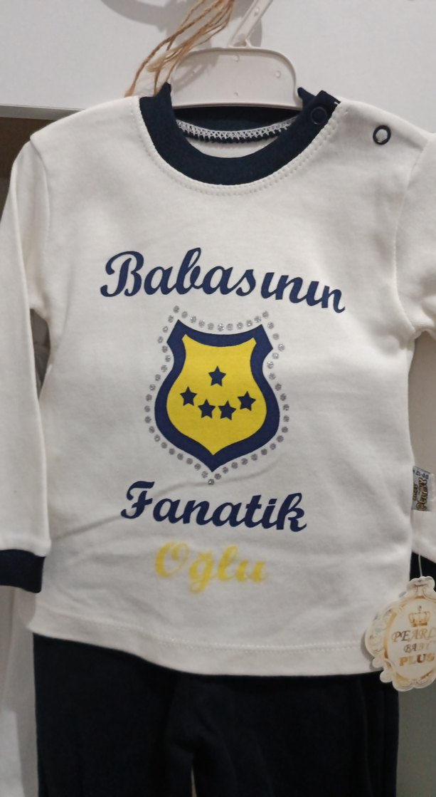 Beyaz Baskılı Erkek Bebek Takım - Görsel 2