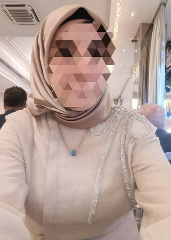 Bej Uzun Kollu Keten Kadın Gömlek - Görsel 6