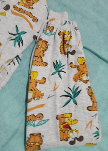 Erkek Gri Baskılı Uzun Kollu Kısa Pijama Takımı - Görsel 6