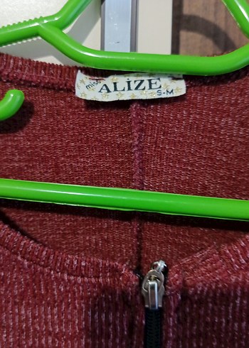 Bordo Fermuarlı Uzun Kadın Kaban - Görsel 3