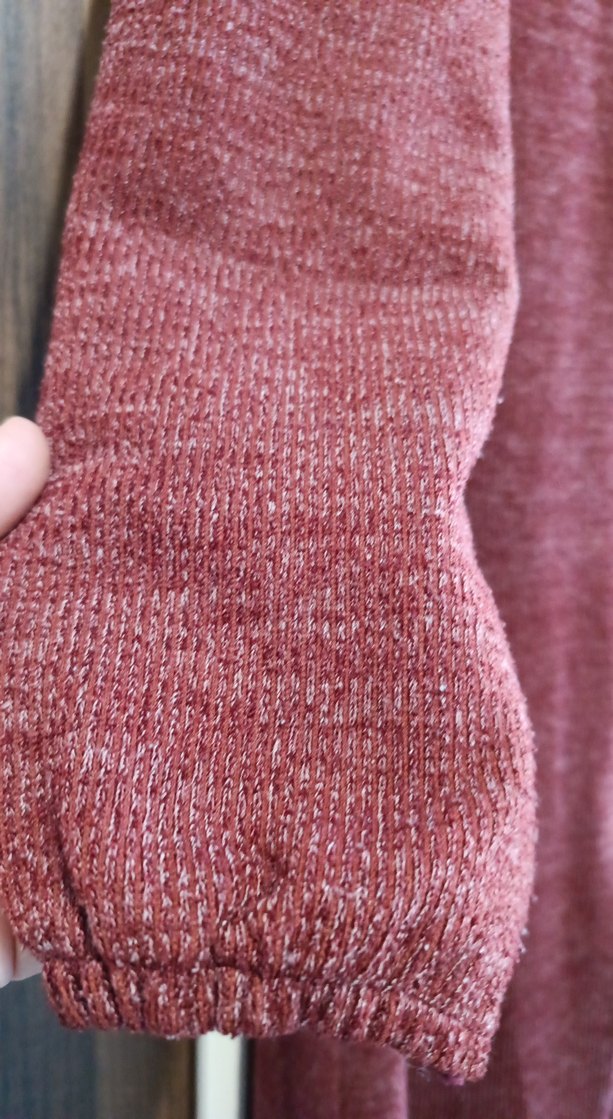 Bordo Fermuarlı Uzun Kadın Kaban - Görsel 4