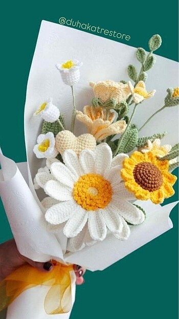 duygular kadar saf amigurumi buket