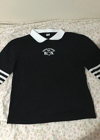 Kız Çocuk Siyah Polo Yaka Tshirt 